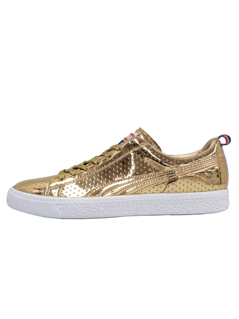 Puma x Undefeated Clyde Gametime Gold Metallic Sneakers Mens Size 9